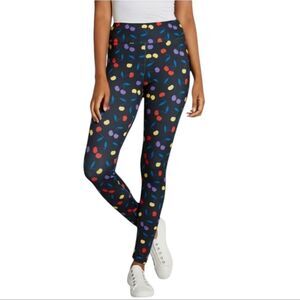 NWT ModCloth Keeping It Cardio Leggings Cherry Bomb print size XS